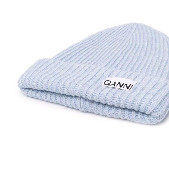 *NWT* GANNI Blue Recycled Wool Knit Toque - Picture 2 of 6